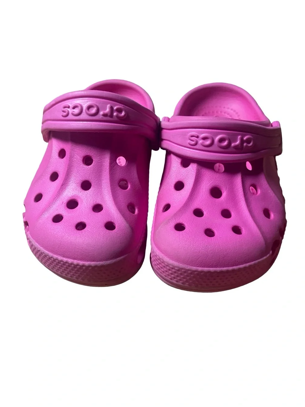 Crocs Kids Classic Clog Bright Pink Slip On Shoes Water Shoes size 7